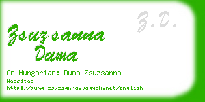 zsuzsanna duma business card